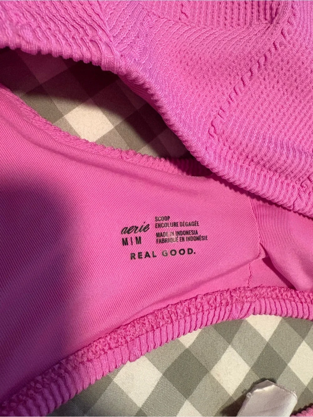 Aerie Pink Ribbed Two-Piece Bikini Set